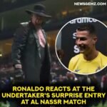 Ronaldo Reacts on The Undertaker’s Surprising Entry at Al Nassr vs Al Hilal Match